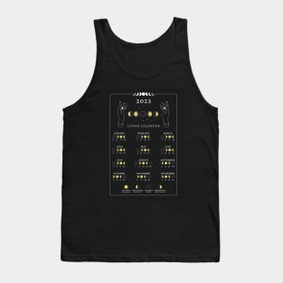 2023 Lunar Calendar, Moon Phase Calendar Tank Top